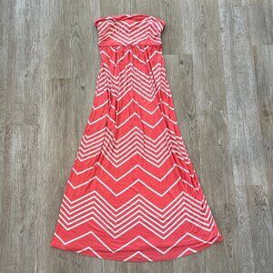 Womens Design History Coral Maxi Dress - L